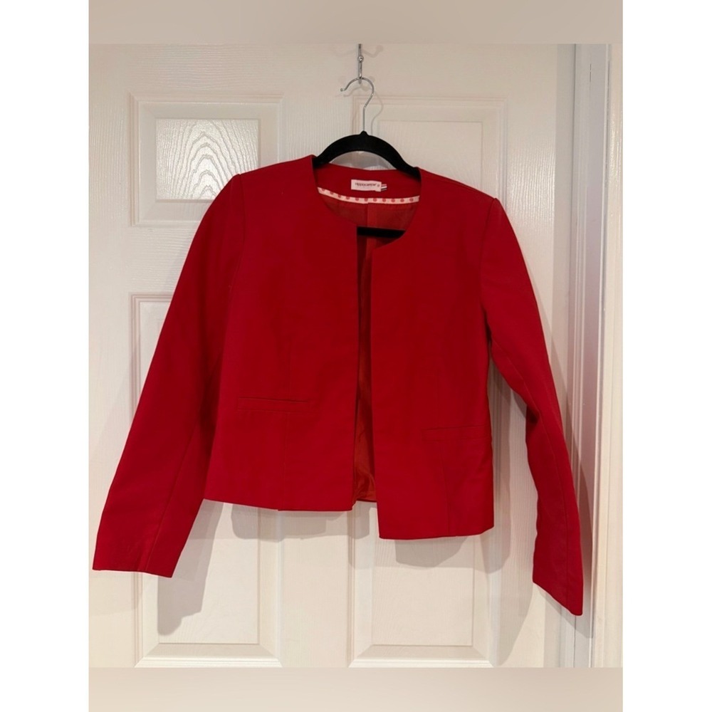 Hippocampe Paris Red Cotton Blend Blazer‎ France 40 US M Classic French Style